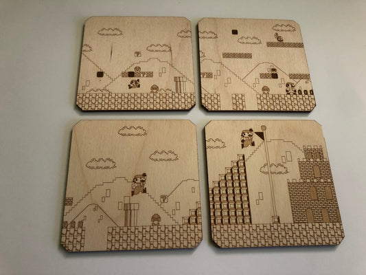 Mario World 1-1 Coaster - Wood