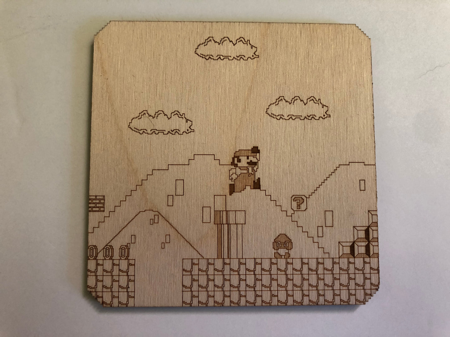 Mario World 1-1 Coaster - Wood