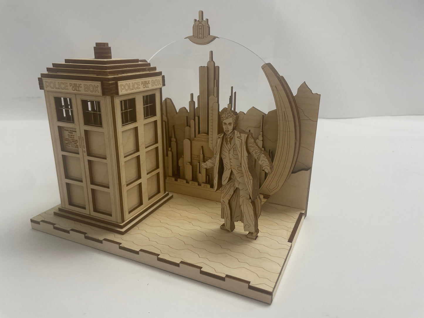 The Doctor Panorama - Gallifrey - Wood model