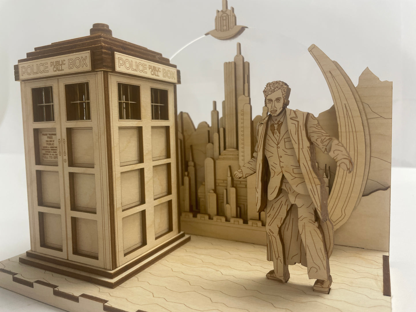 The Doctor Panorama - Gallifrey - Wood model