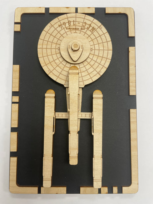 Constitution Dreadnaught Class - Wood Plaque