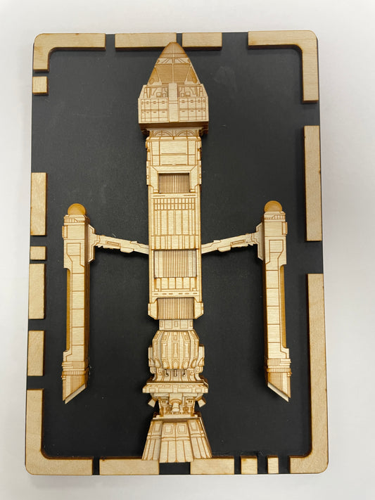 Phoenix Warp Ship  - Wood Plaque