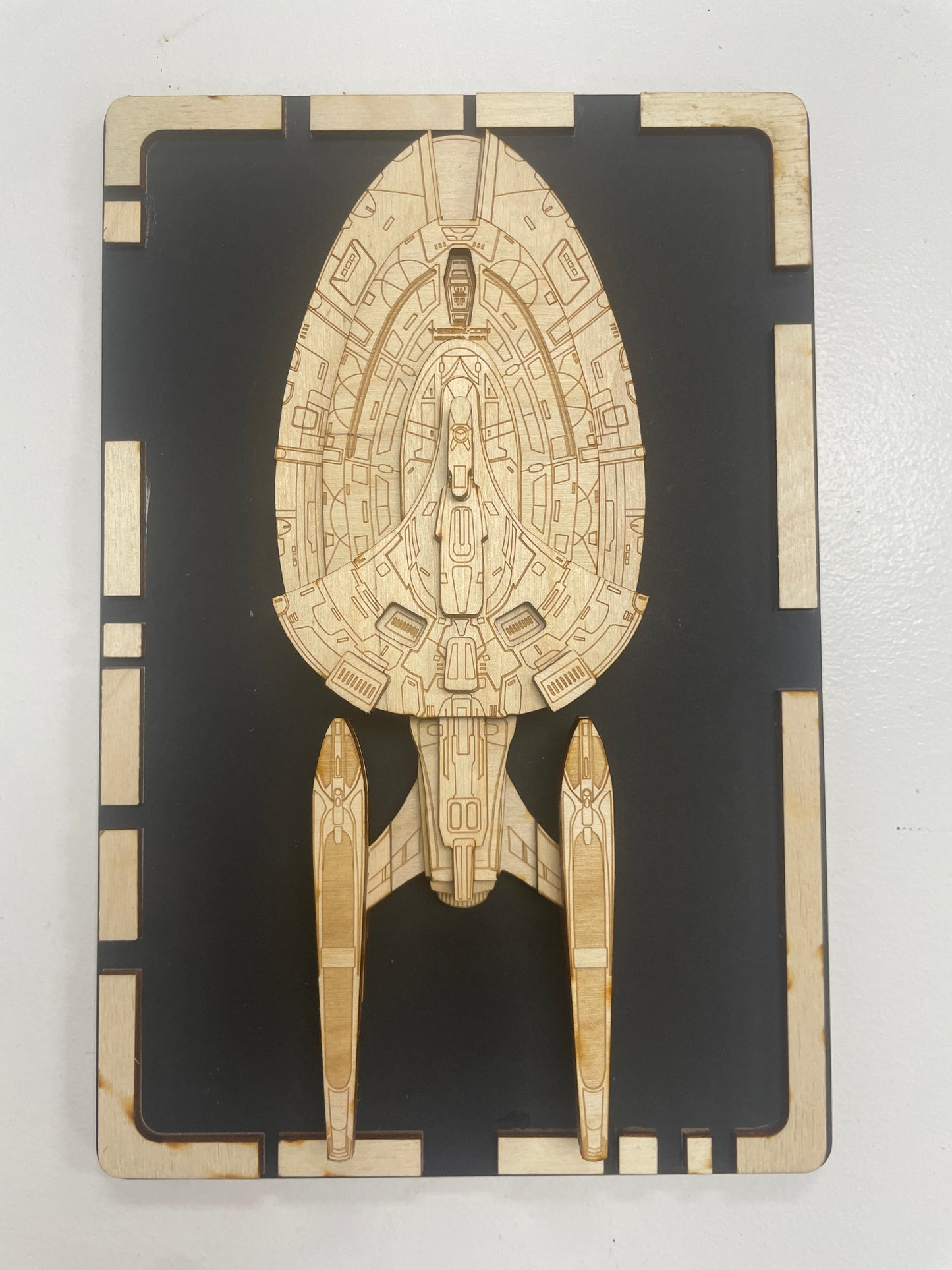 USS Voyager - A - Wood Plaque