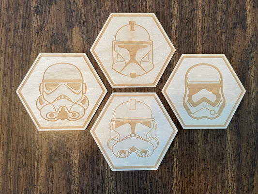 Trooper Coasters - Wood
