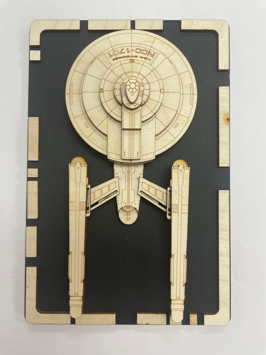 USS Enterprise (SNW) - Wood Plaque