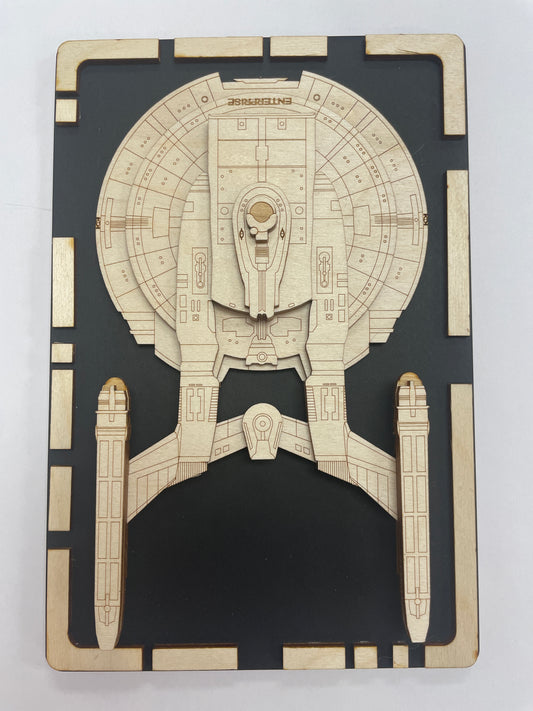 Enterprise NX-01 - Wood Plaque