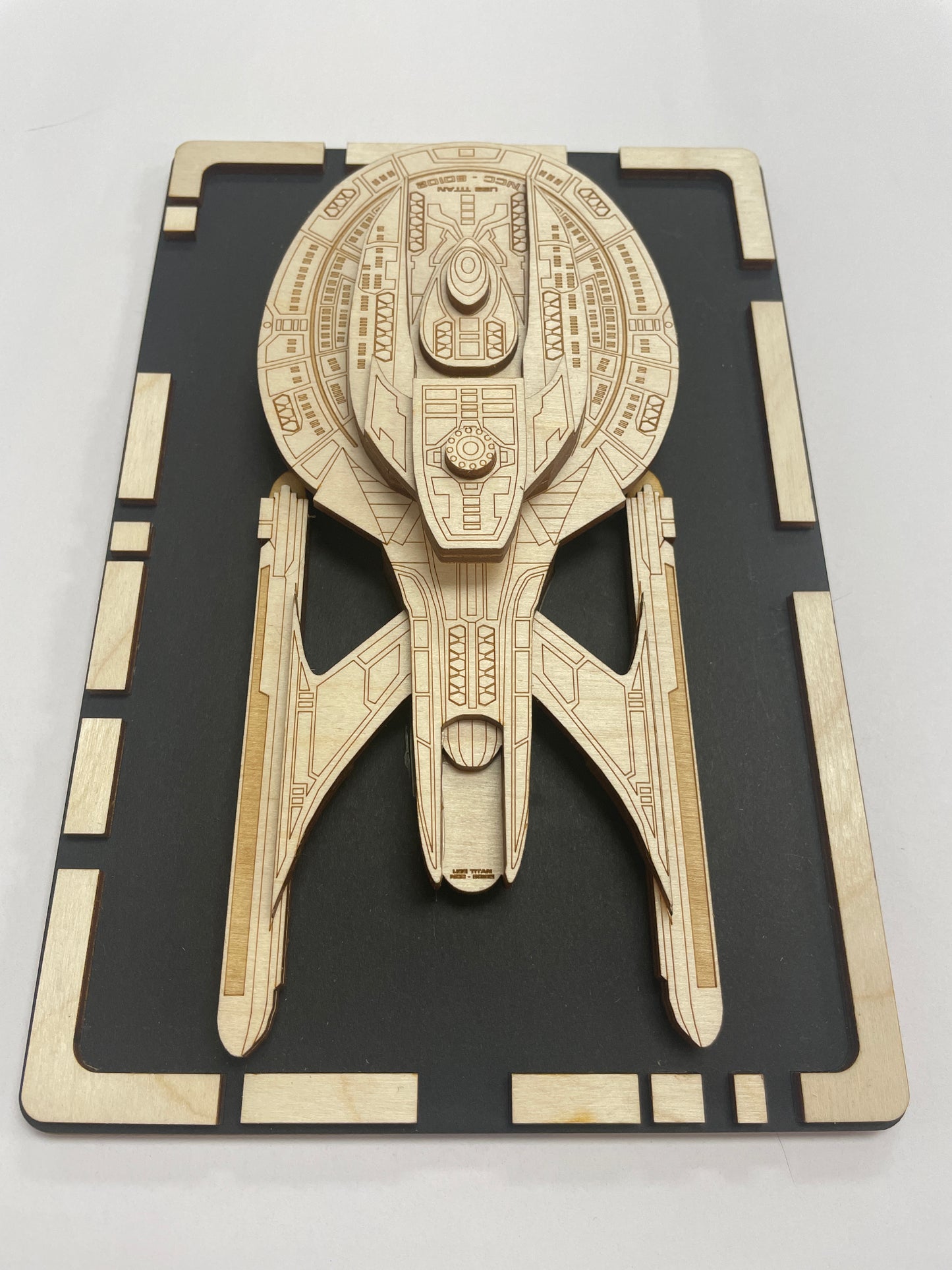 USS Titan - Wood Plaque