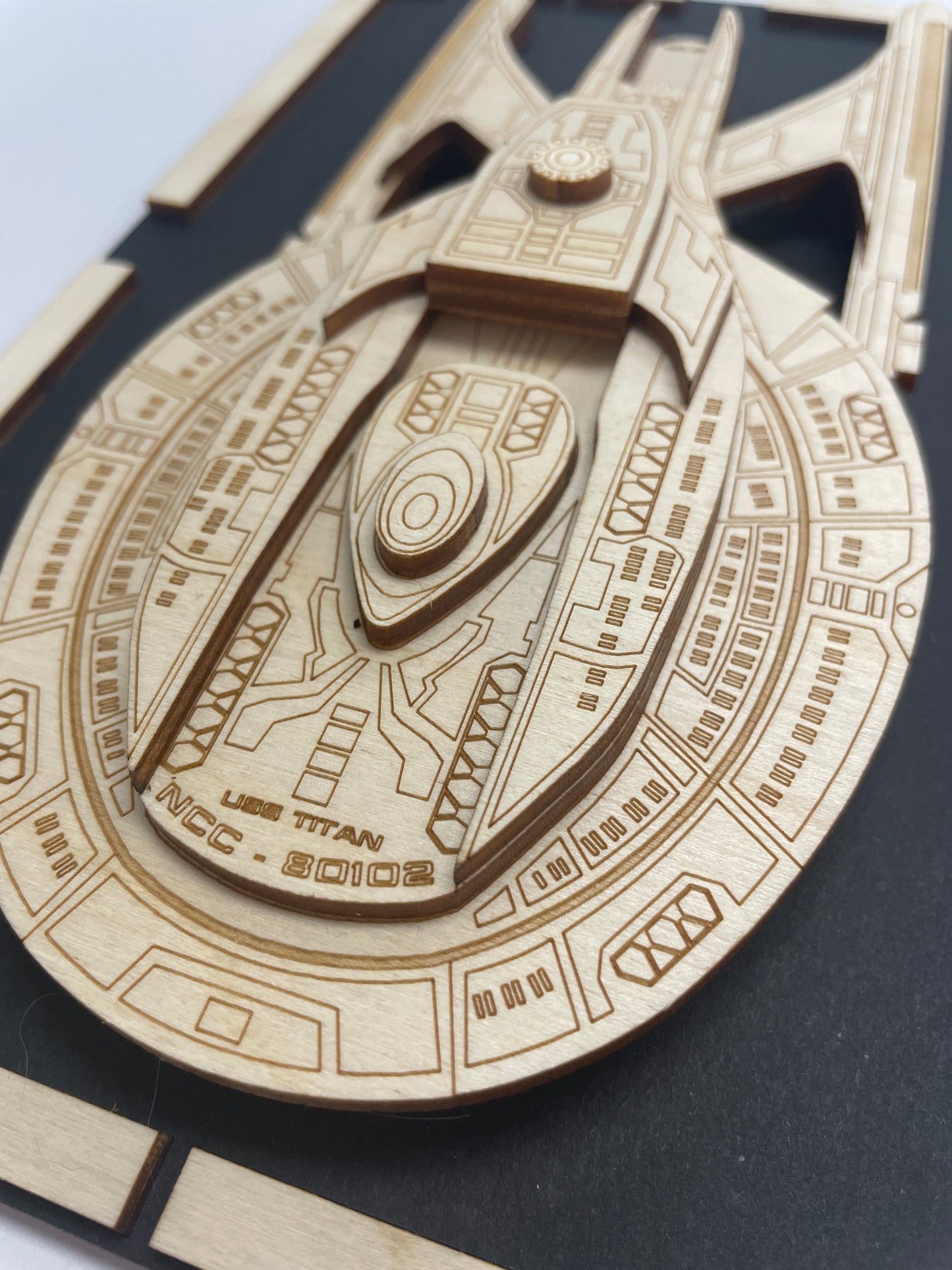 USS Titan - Wood Plaque
