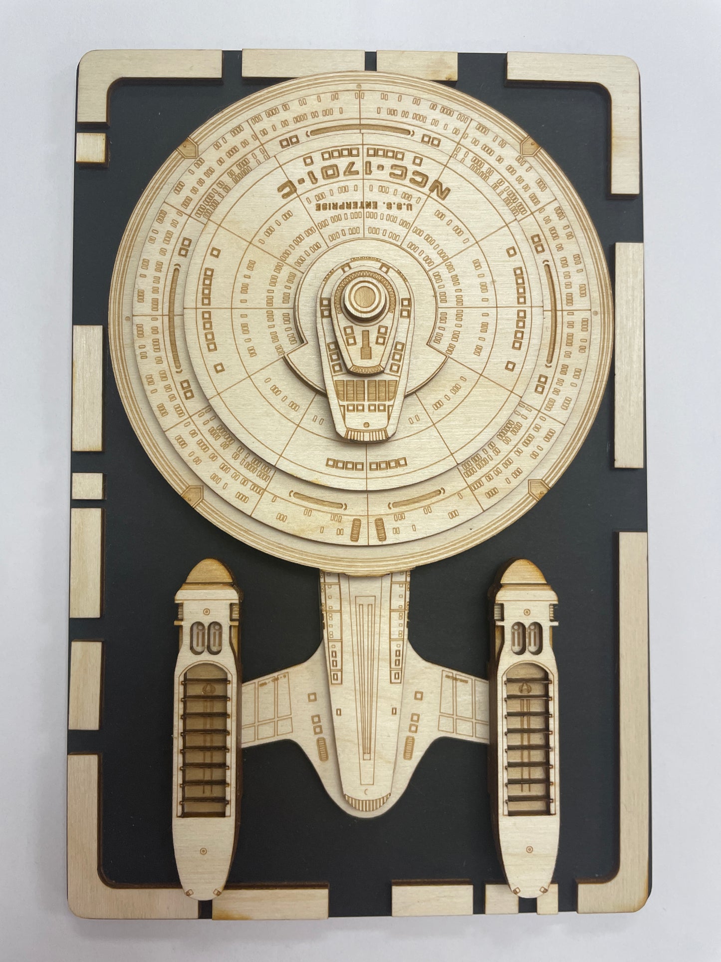 USS Enterprise NCC-1701-C - Wood Plaque