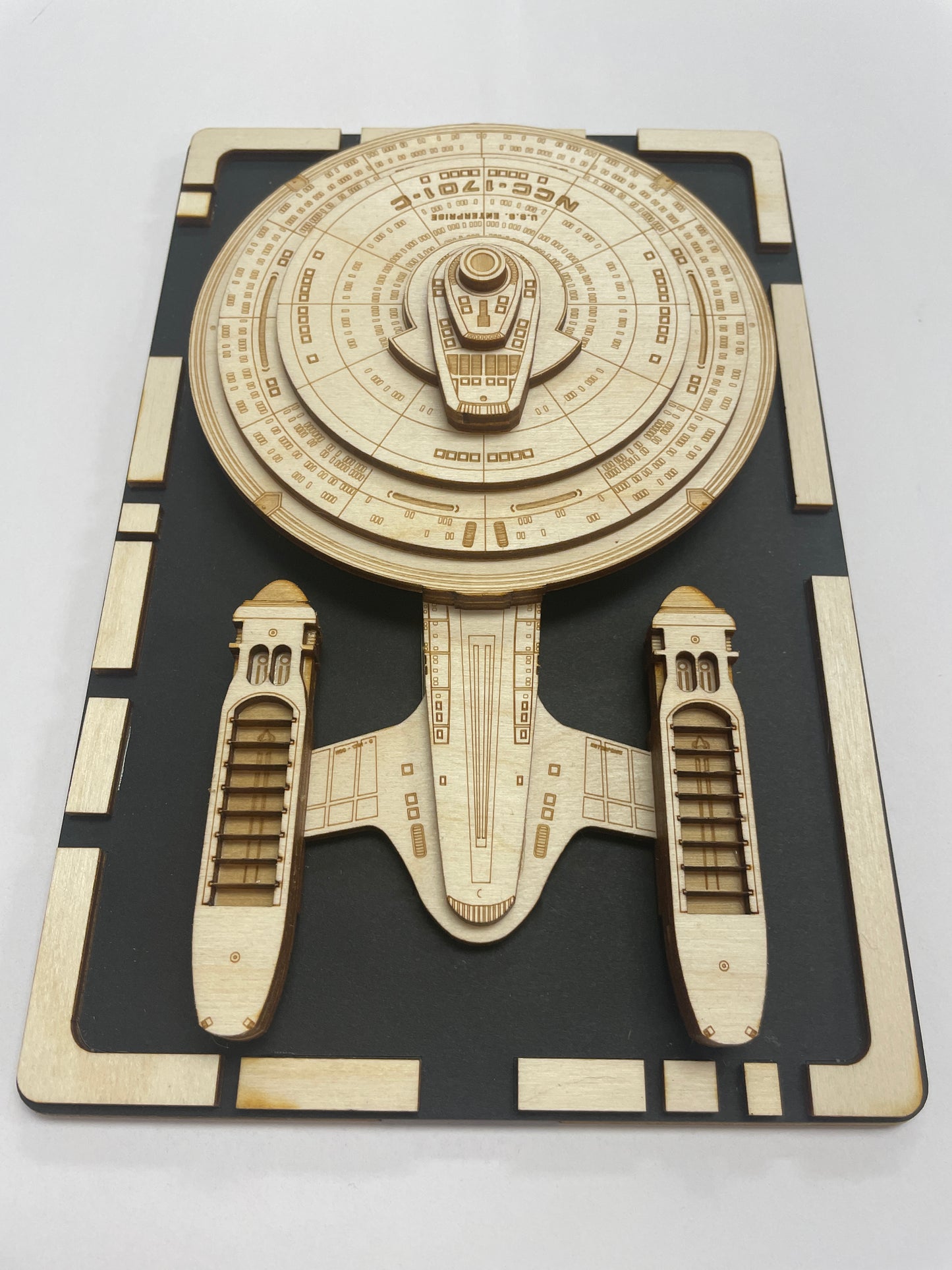 USS Enterprise NCC-1701-C - Wood Plaque
