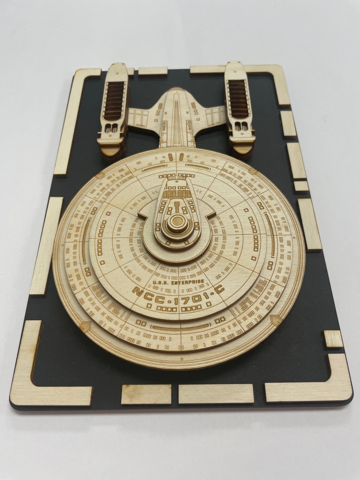 USS Enterprise NCC-1701-C - Wood Plaque