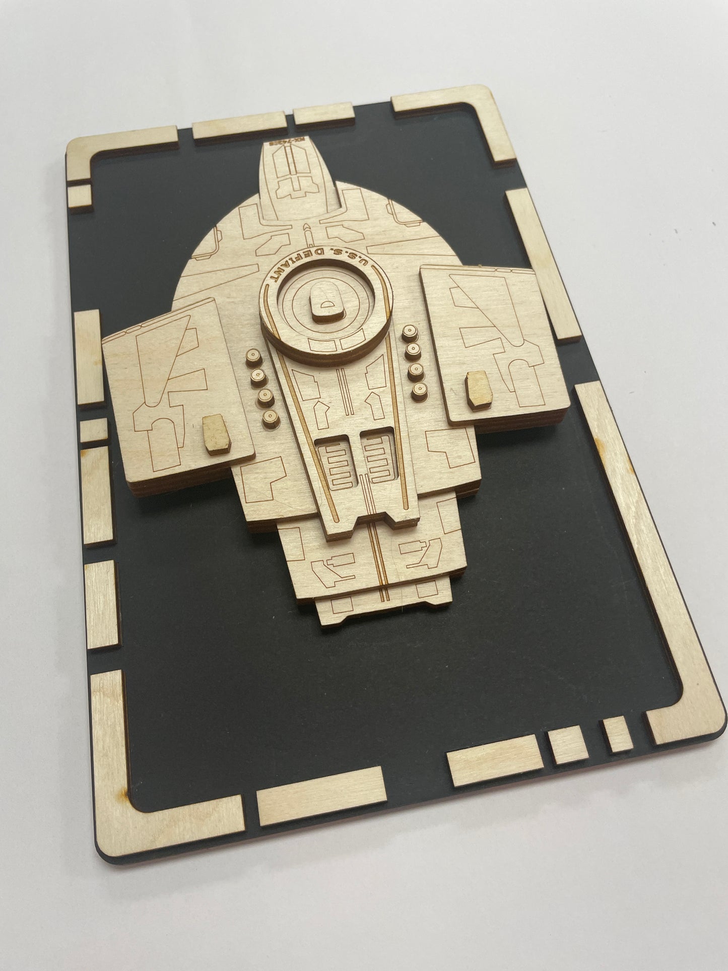 USS Defiant - Wood Plaque
