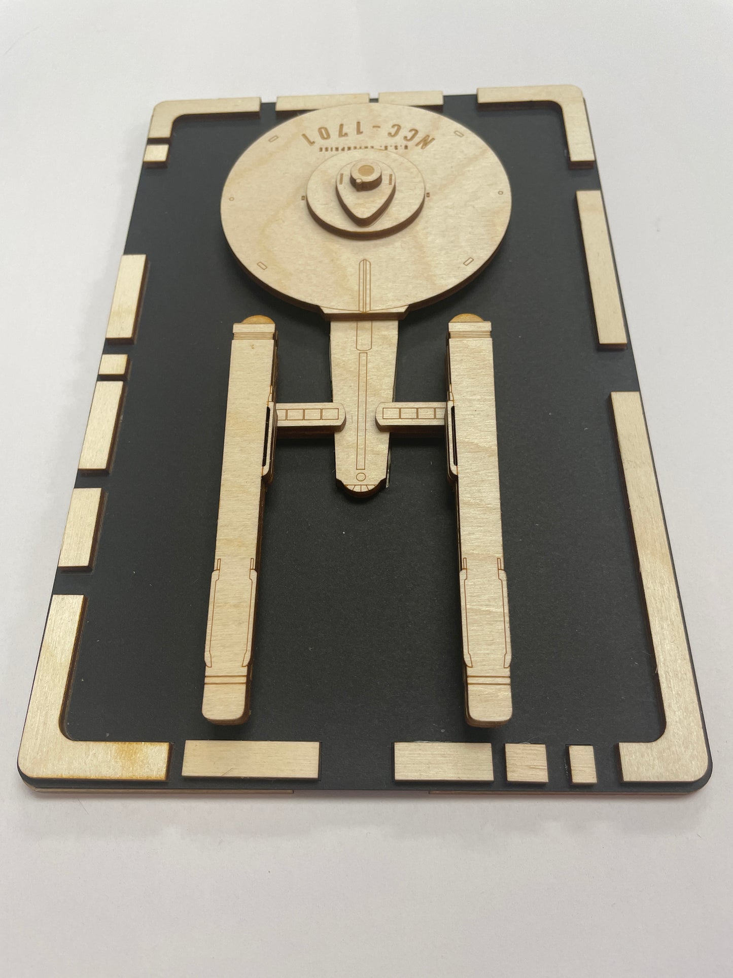 USS Enterprise NCC-1701 - Wood Plaque
