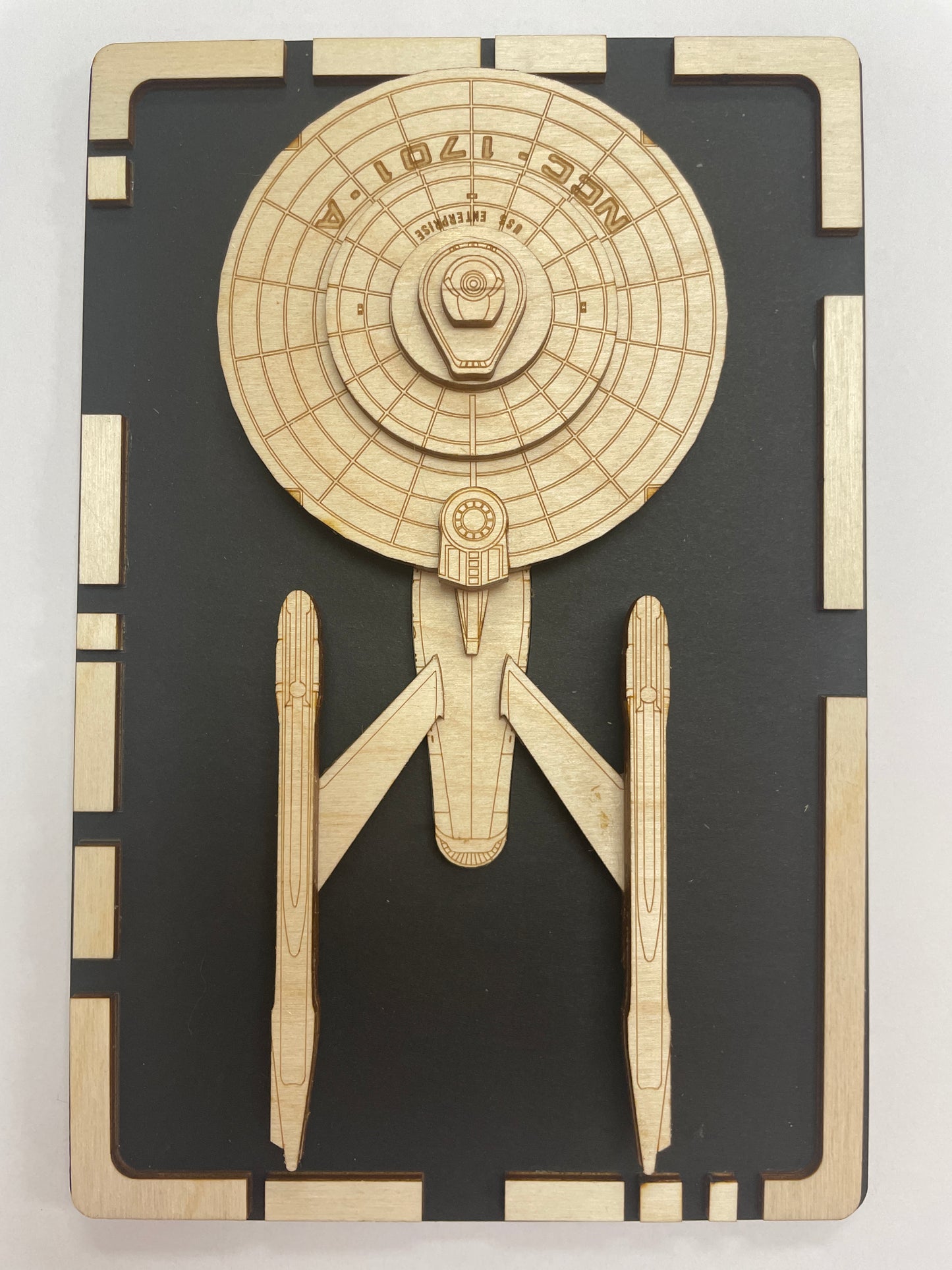 USS Enterprise NCC-1701-A - Wood Plaque
