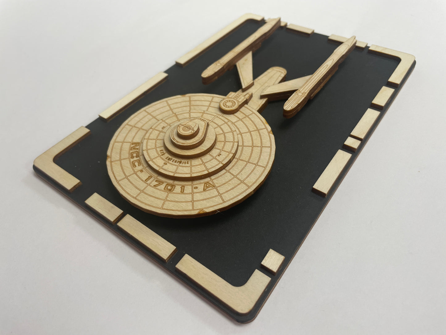 USS Enterprise NCC-1701-A - Wood Plaque