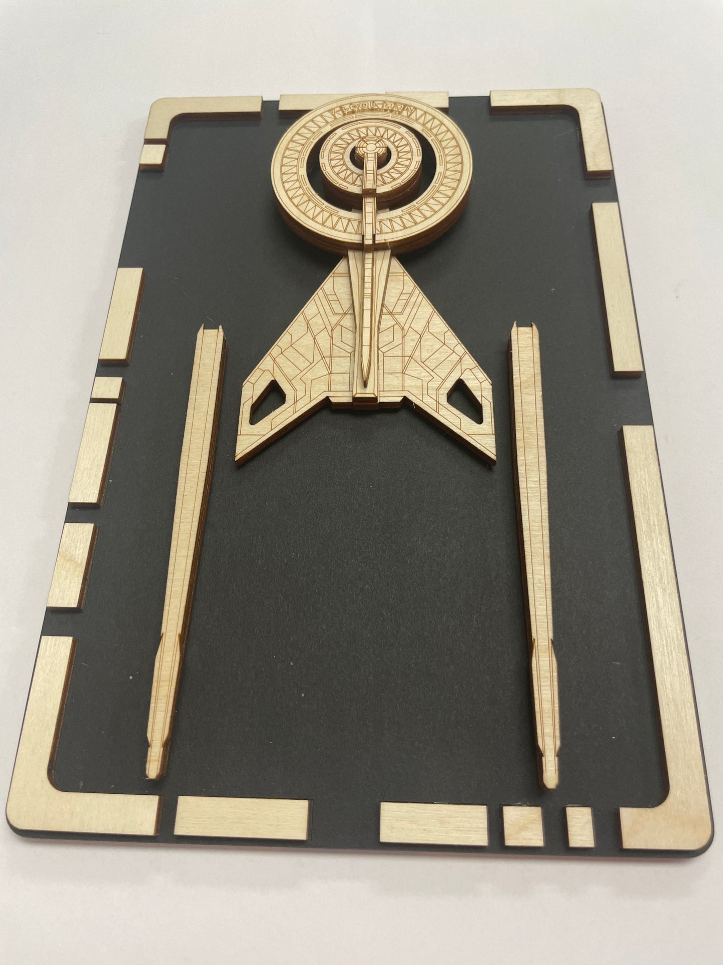 USS Discovery-A - Wood Plaque