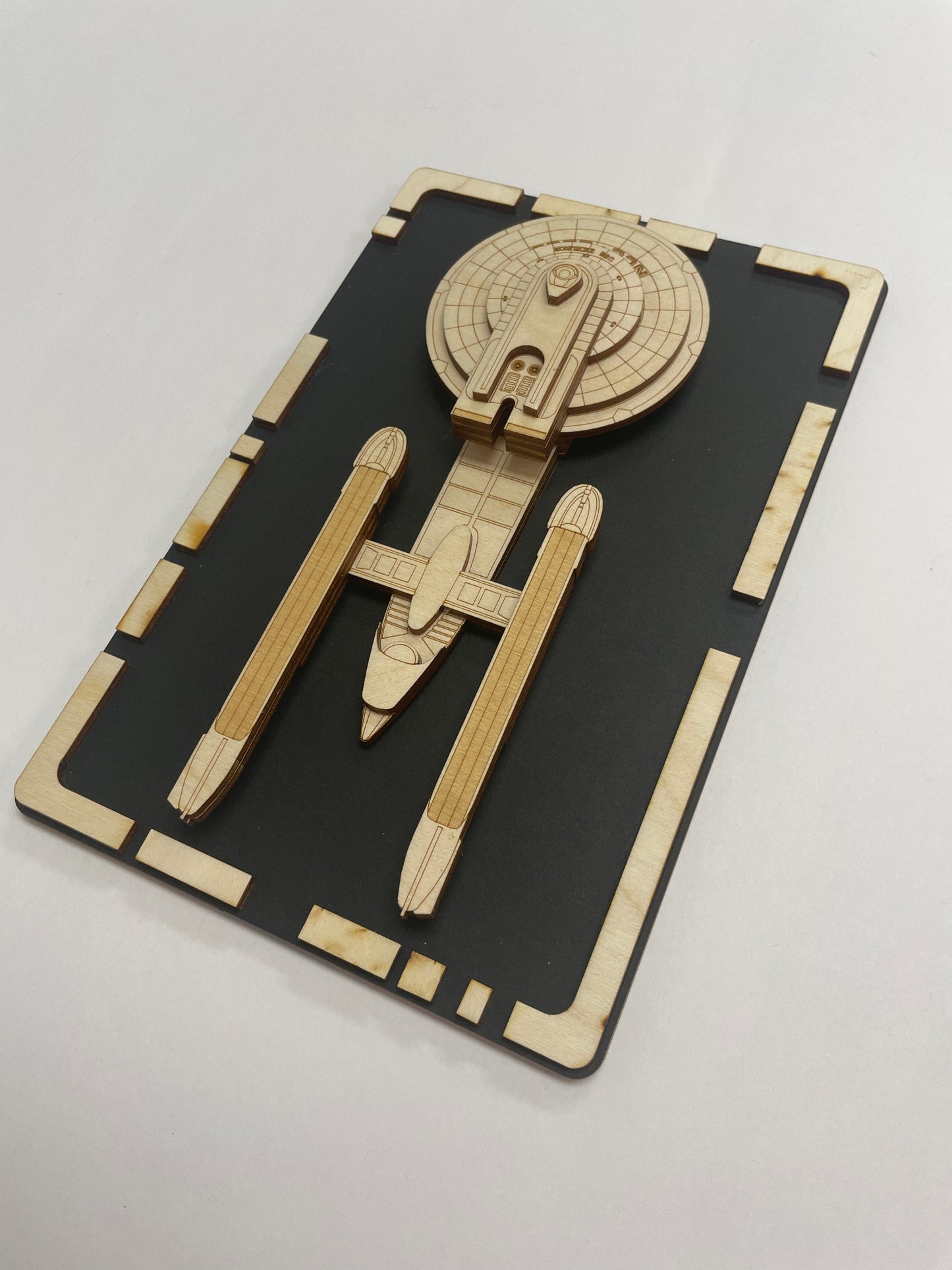 USS Excelsior - Wood Plaque