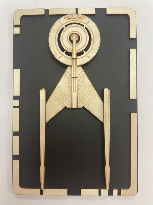 USS Discovery - Wood Plaque