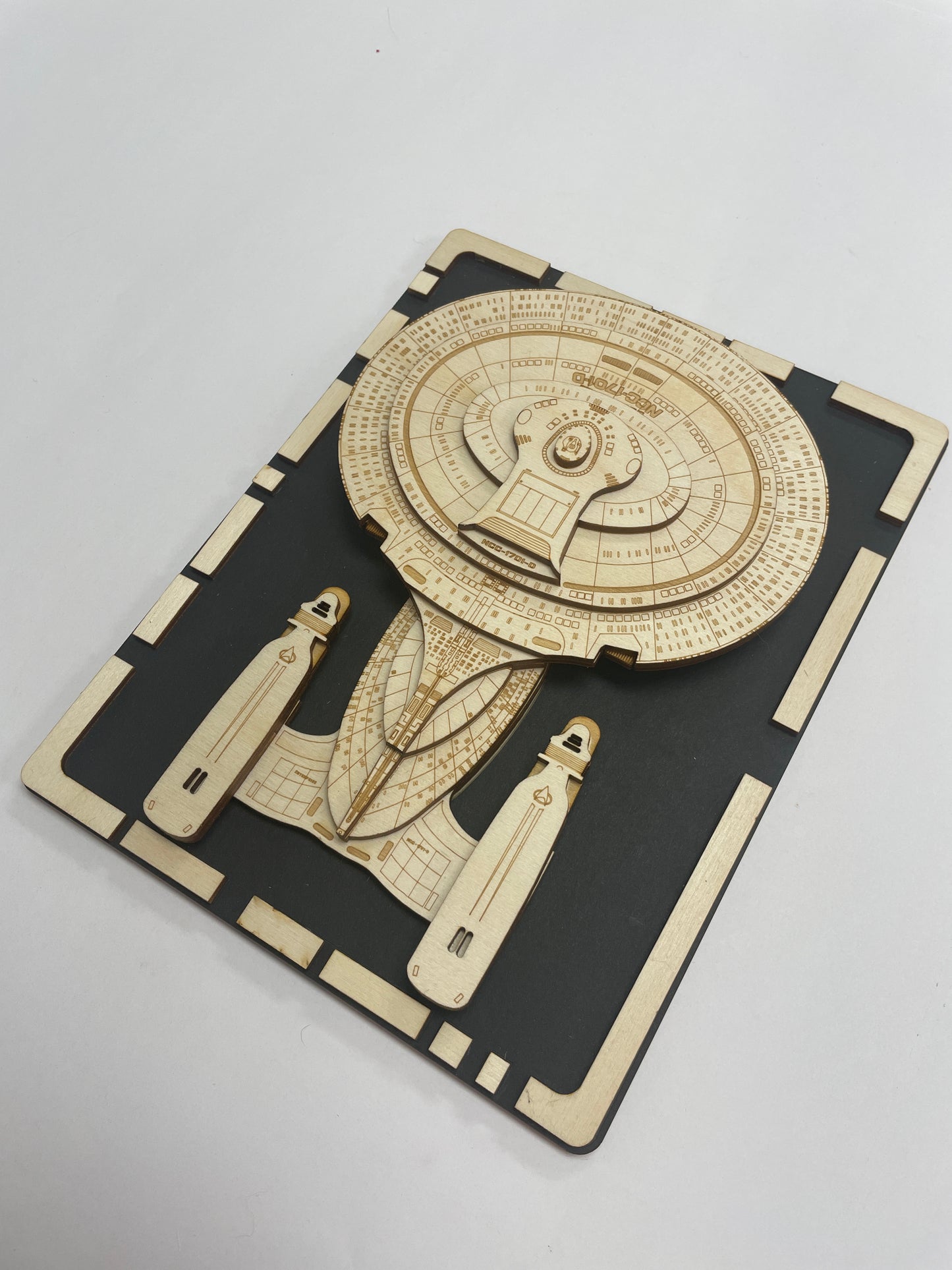 USS Enterprise NCC-1701-D - Wood Plaque