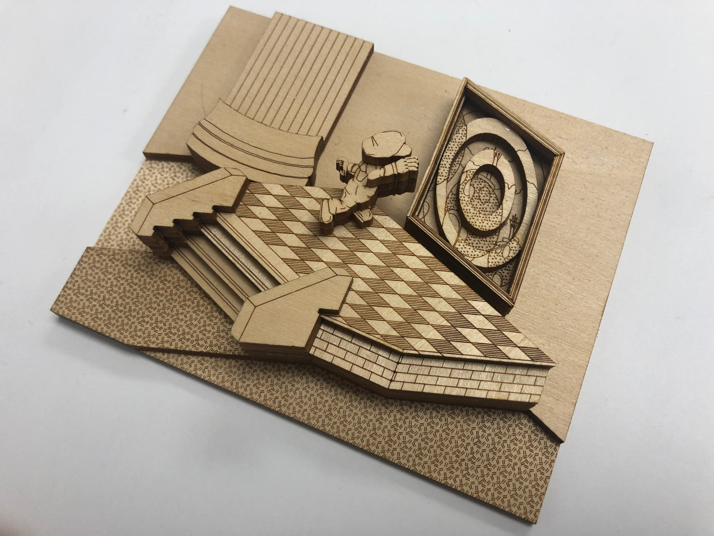 Super Mario 64 - Painting Jump - Wood Model