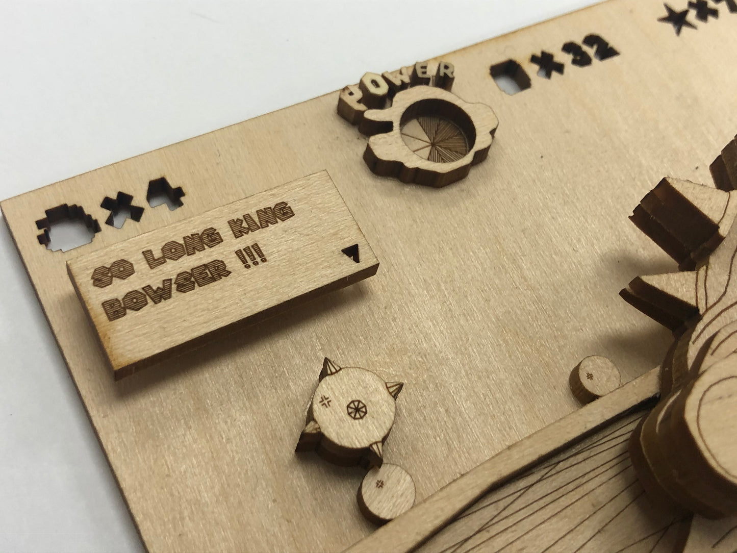 Super Mario 64 - Bowser Throw - Wood Model