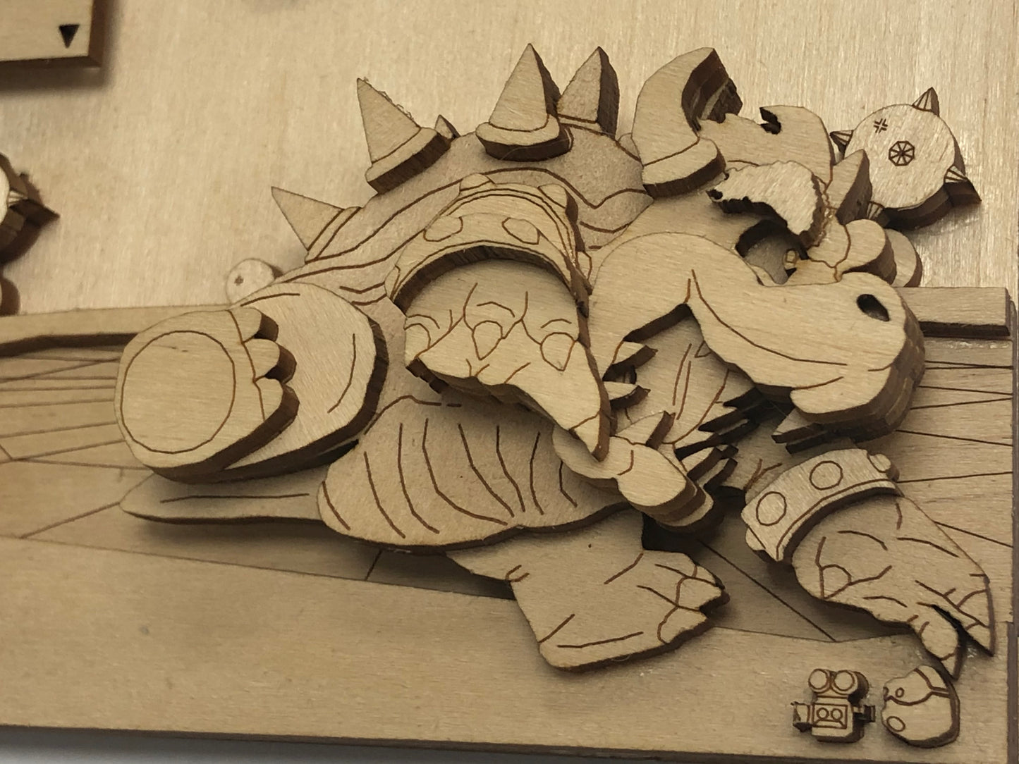 Super Mario 64 - Bowser Throw - Wood Model