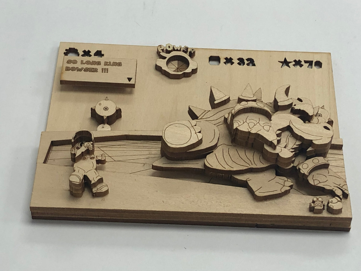 Super Mario 64 - Bowser Throw - Wood Model