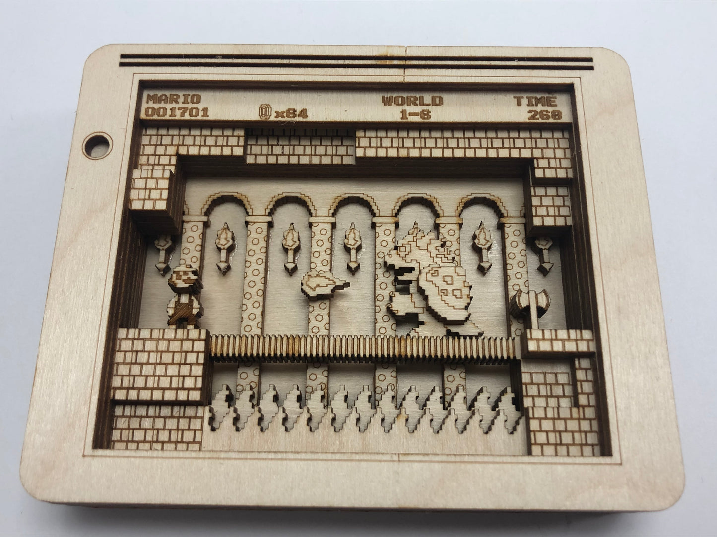 Bowser's Dungeon Mini Panorama Wood Model