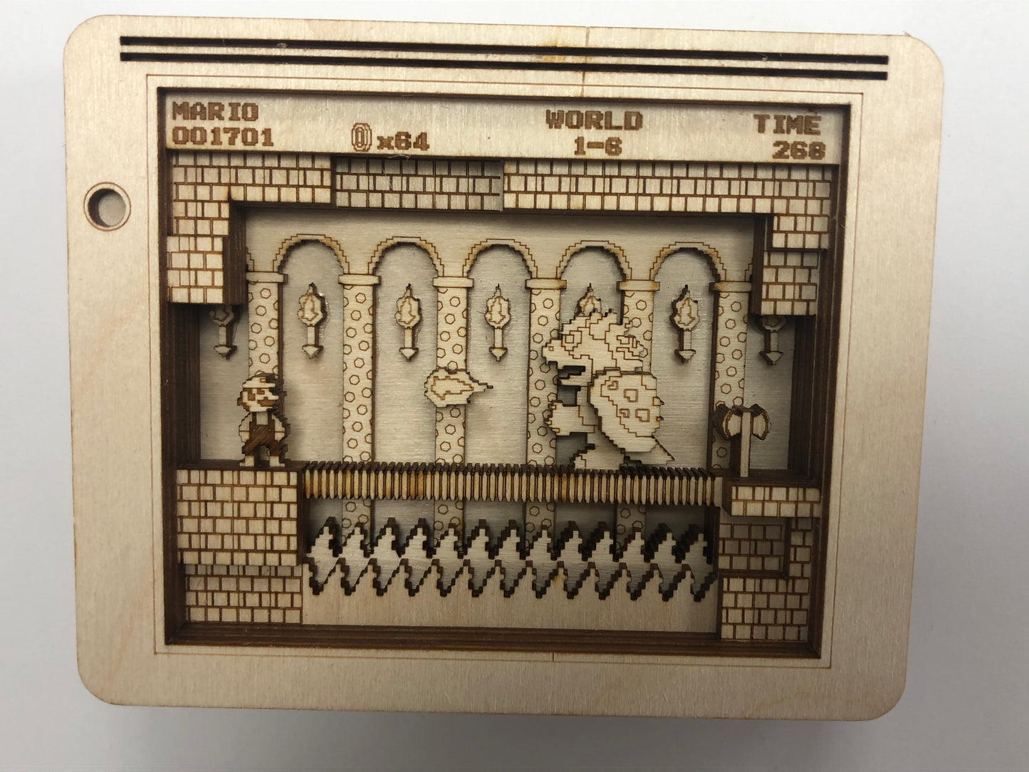 Bowser's Dungeon Mini Panorama Wood Model