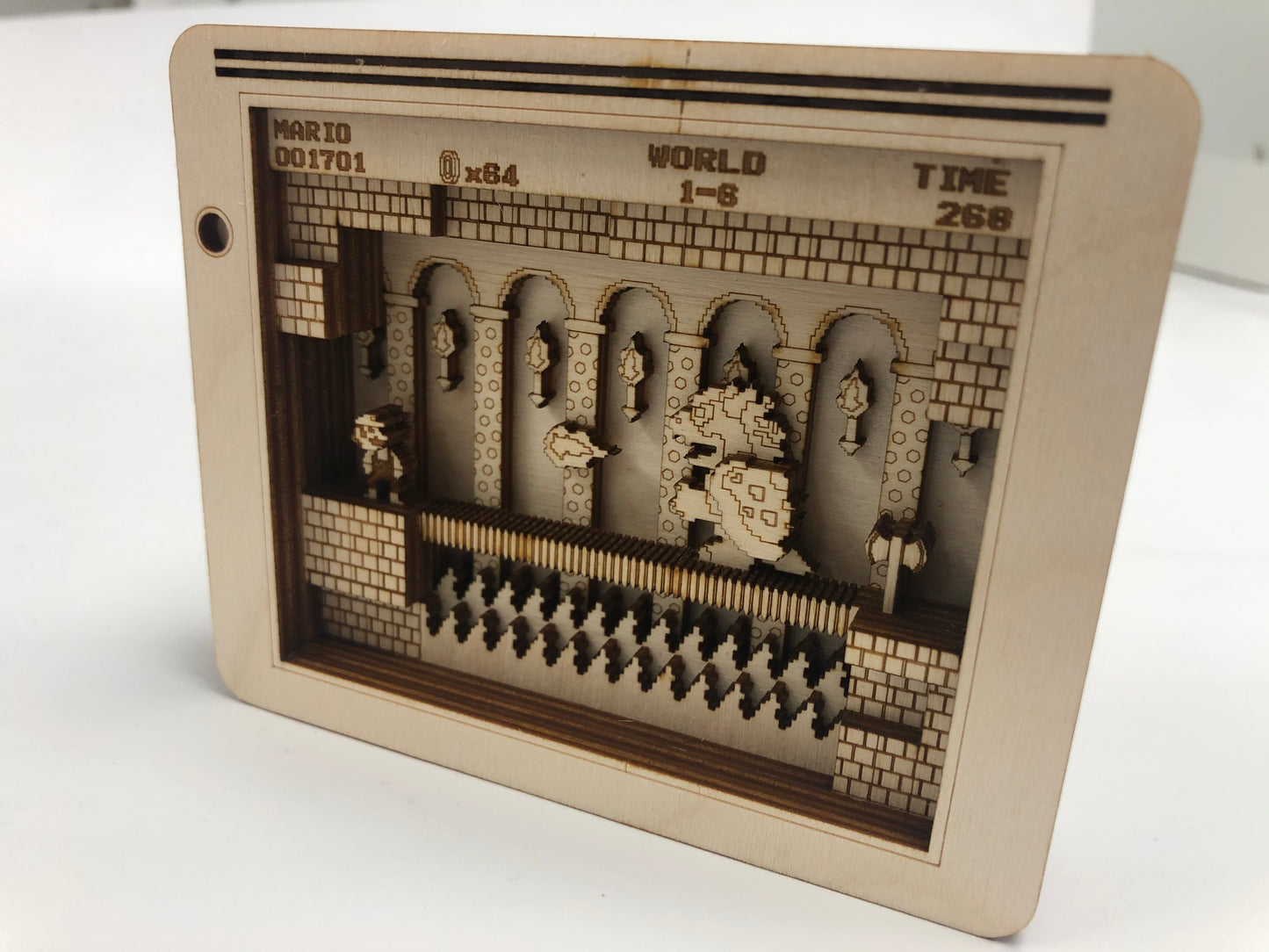 Bowser's Dungeon Mini Panorama Wood Model