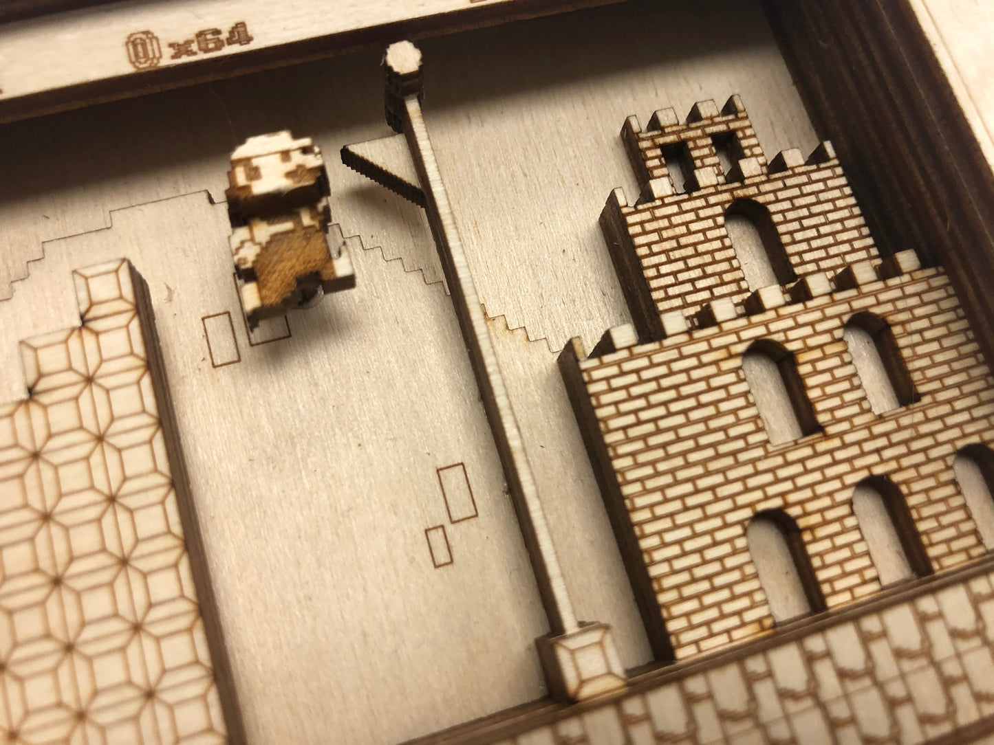 Castle Flag Grab  Mini Panorama Wood Model