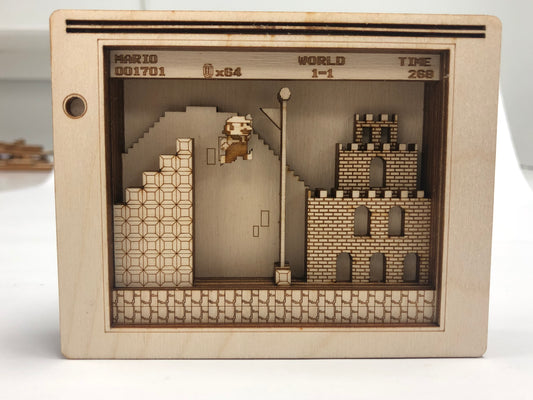 Castle Flag Grab  Mini Panorama Wood Model