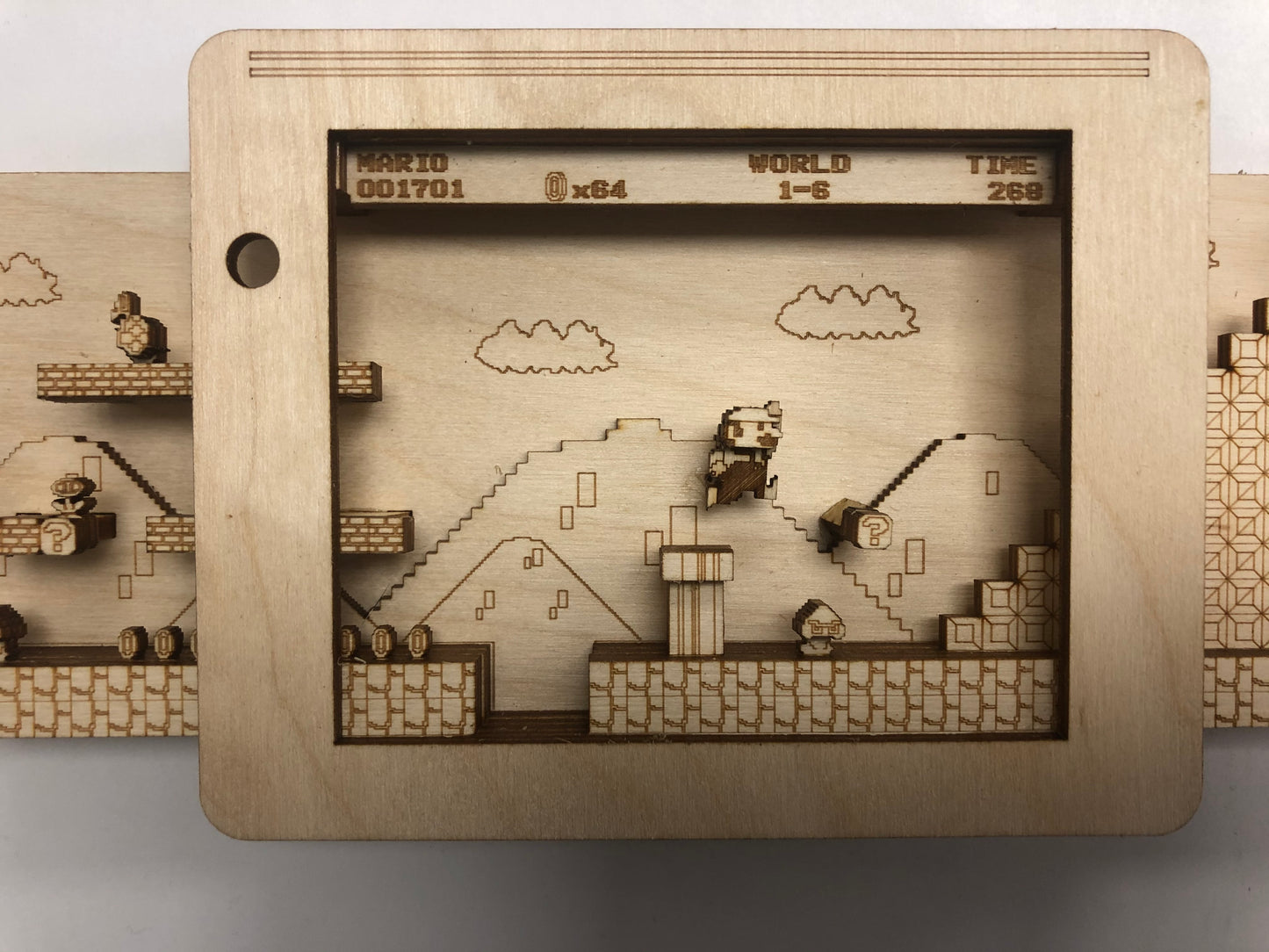Super Mario World 1-1 Panorama Wood Model
