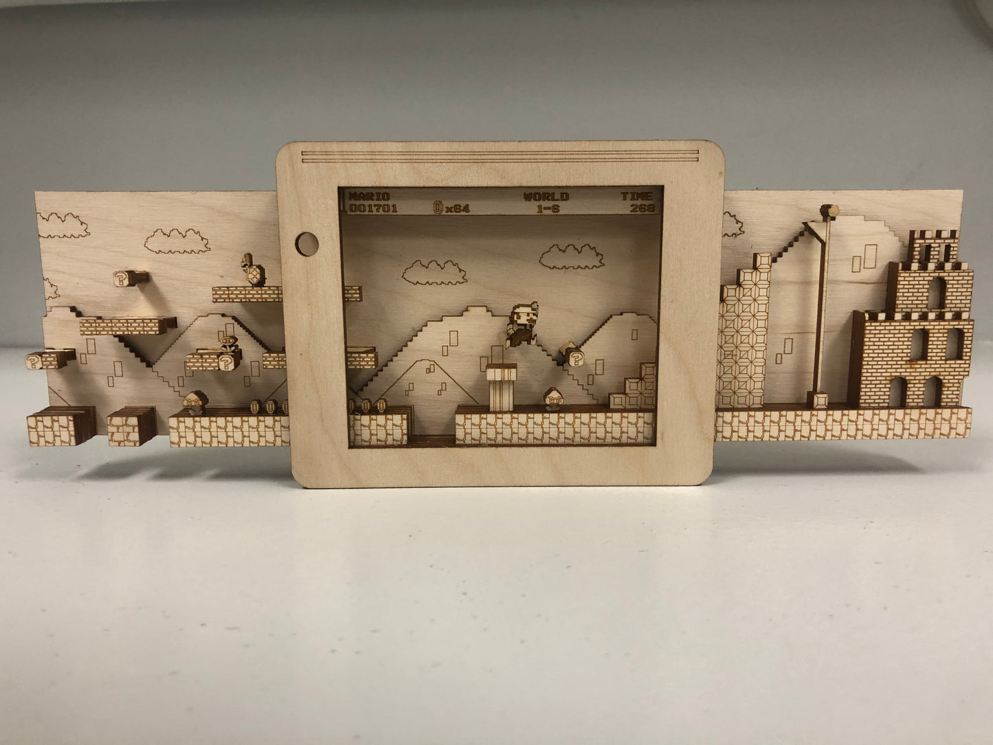 Super Mario World 1-1 Panorama Wood Model