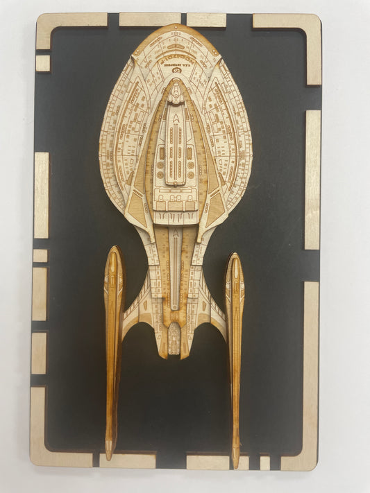 USS Enterprise NCC-1701-F - Wood Plaque