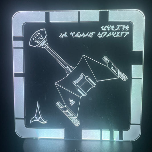 Klingon D-7 Battlecruiser  - Plaque LED