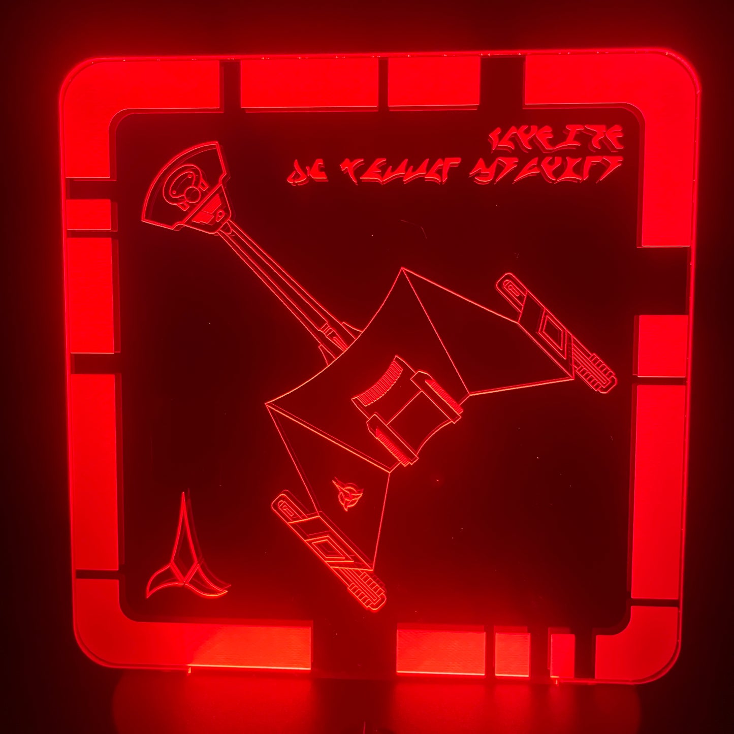 Klingon D-7 Battlecruiser  - Plaque LED
