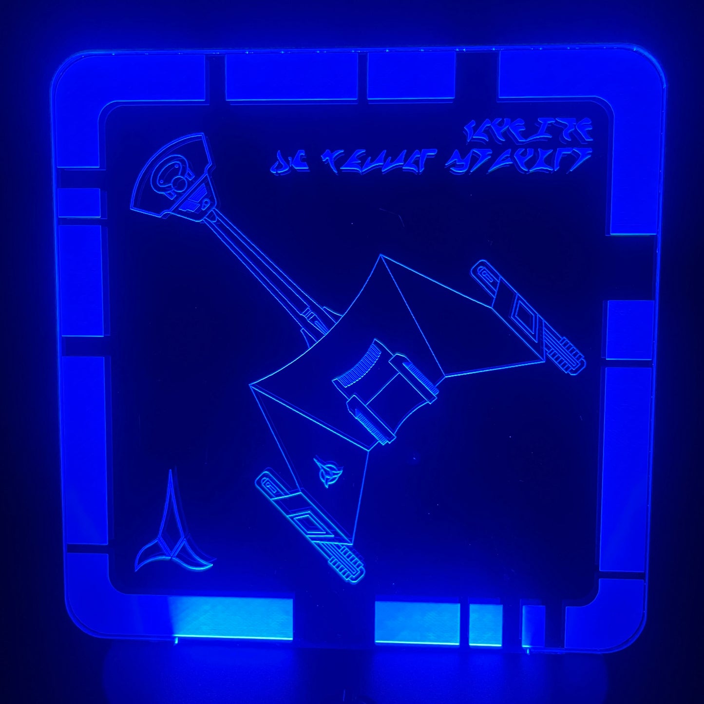 Klingon D-7 Battlecruiser  - Plaque LED