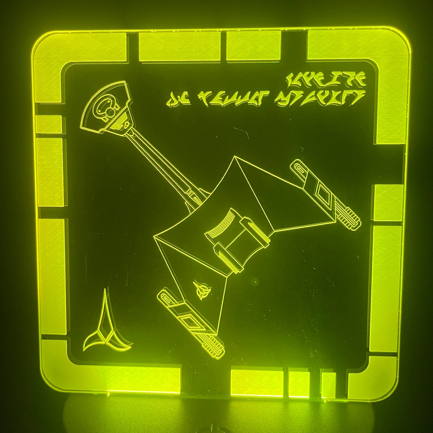 Klingon D-7 Battlecruiser  - Plaque LED