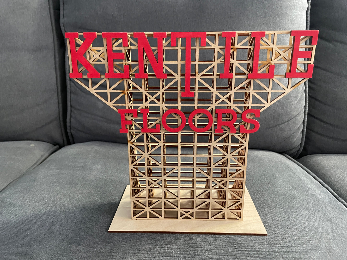 Kentile Sign Wood Model