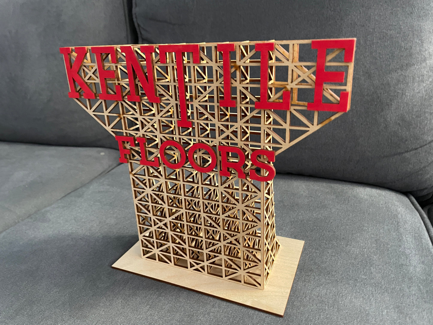 Kentile Sign Wood Model