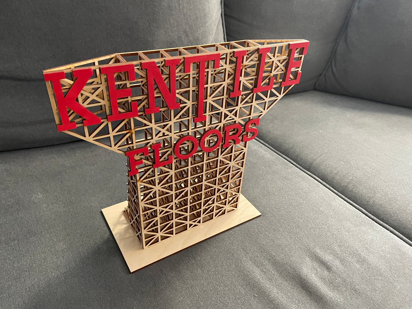 Kentile Sign Wood Model