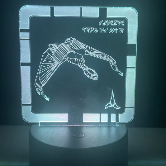 Klingon Bird of Prey  - Plaque LED