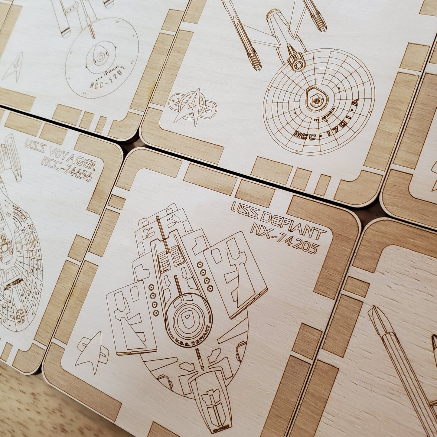 Starship Coasters - Wood