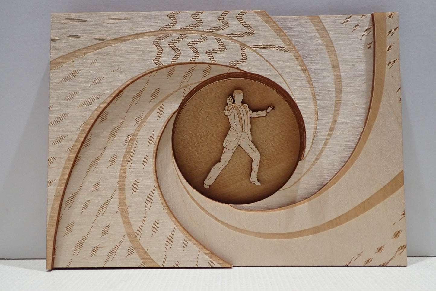 James Bond Gun Barrel - Wood