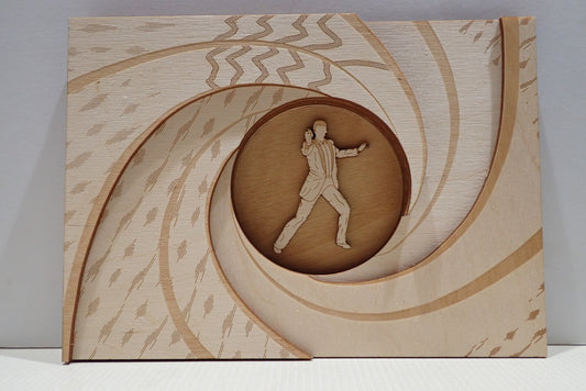 James Bond Gun Barrel - Wood