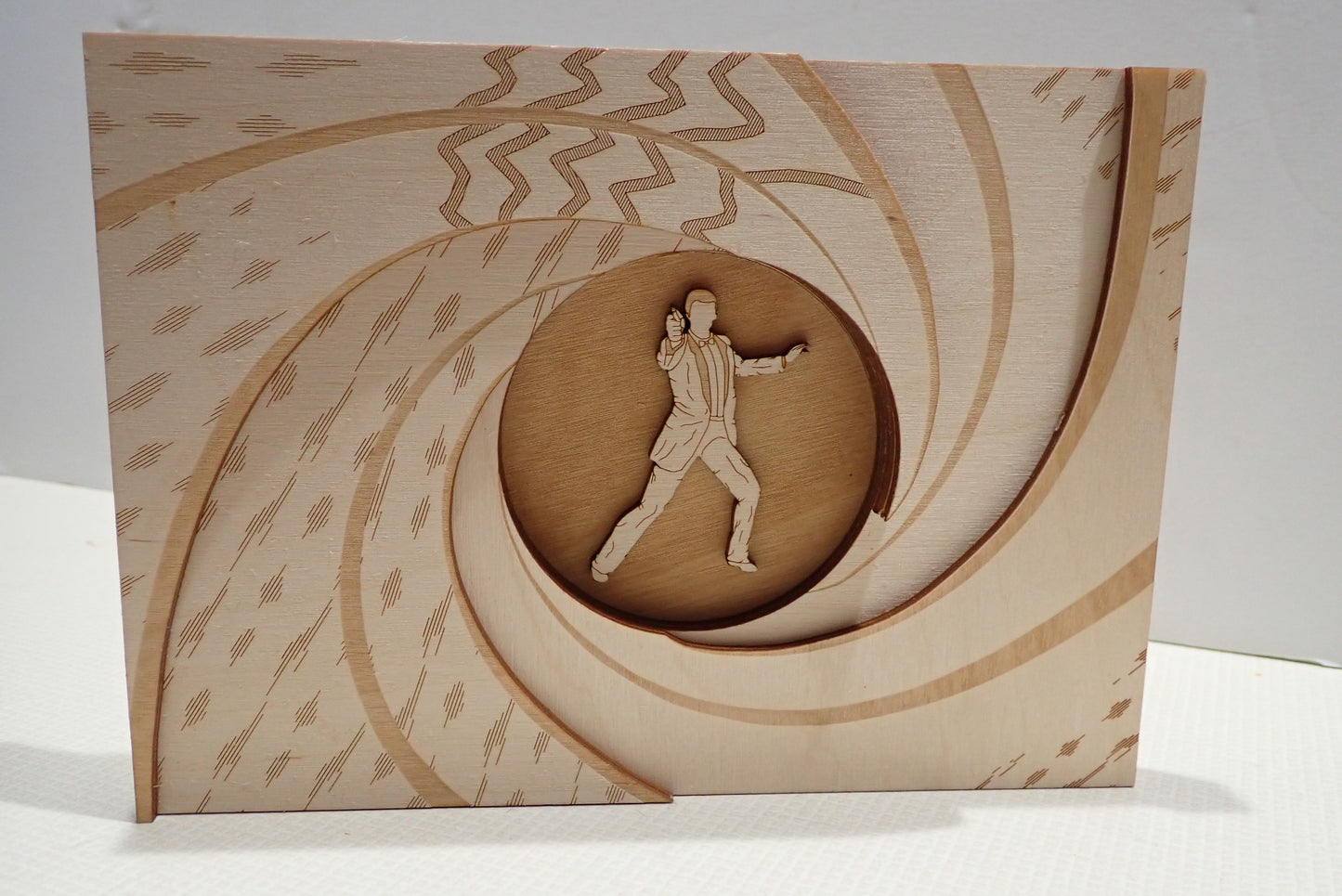 James Bond Gun Barrel - Wood