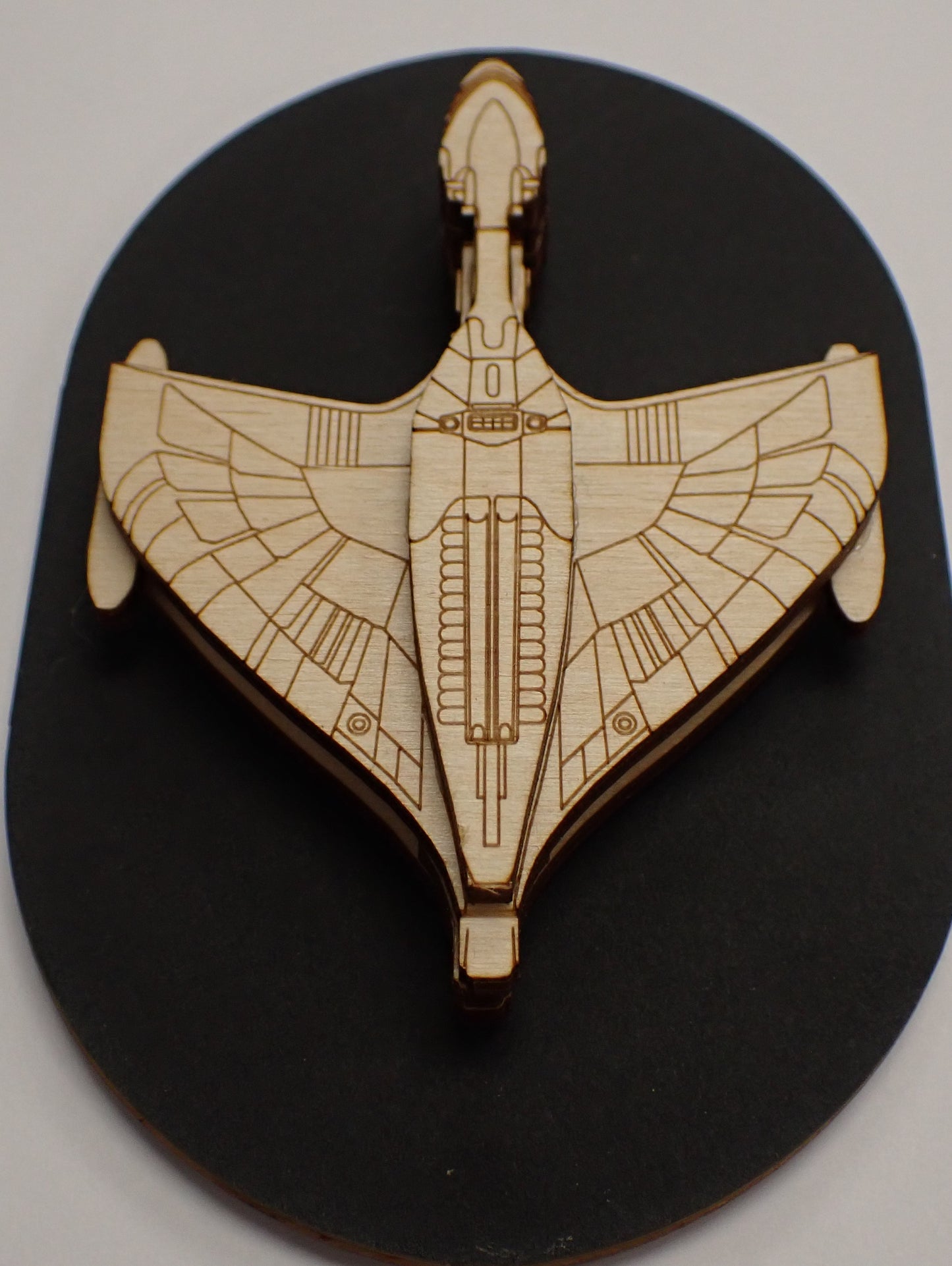 Romulan Warbird - Wood Mini Plaque