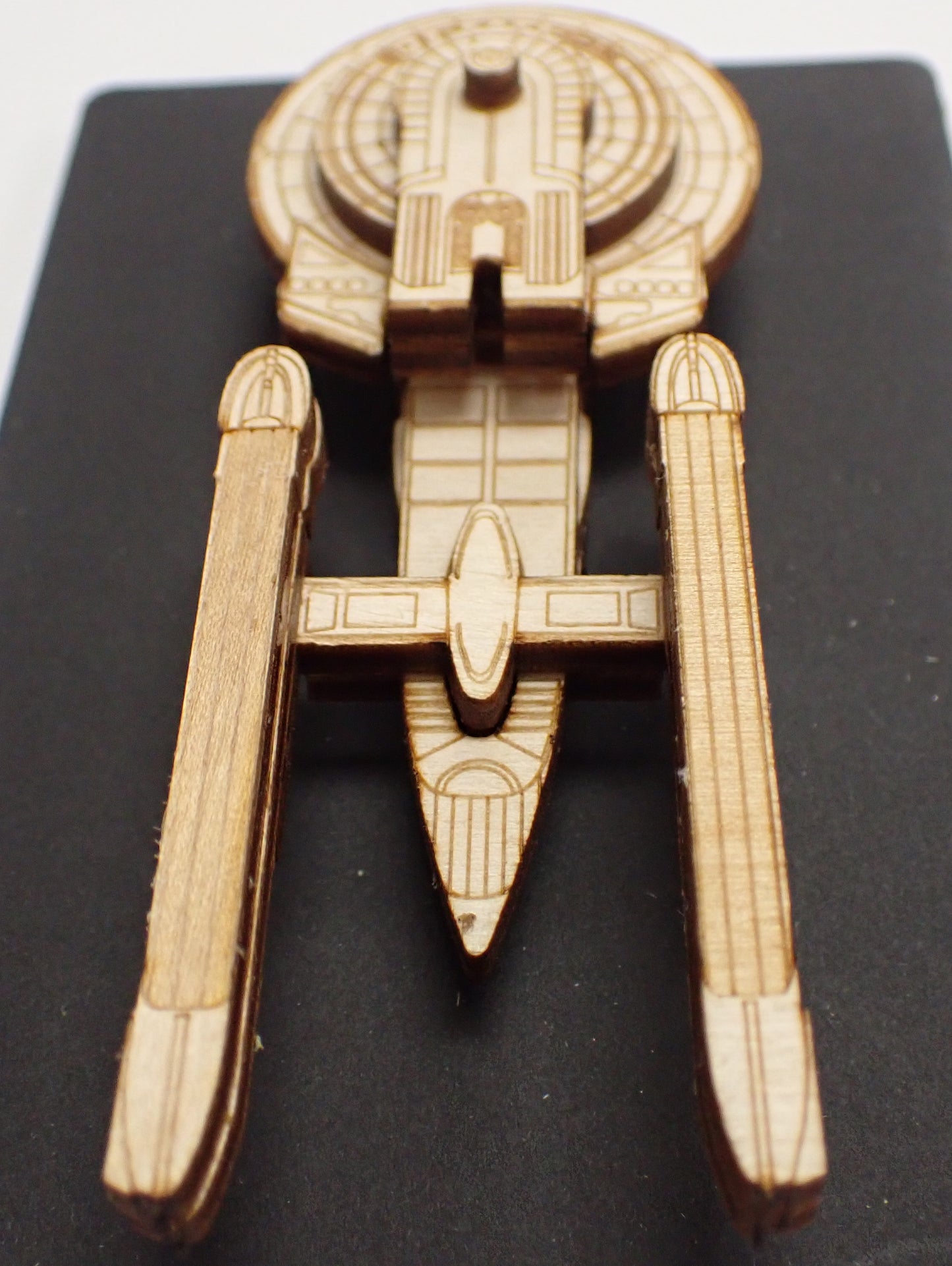 USS Enterprise NCC-1701-B - Wood Mini Plaque
