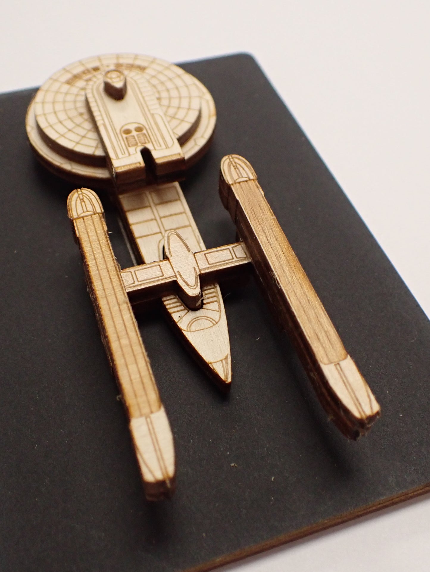 USS Excelscior - Wood Mini Plaque